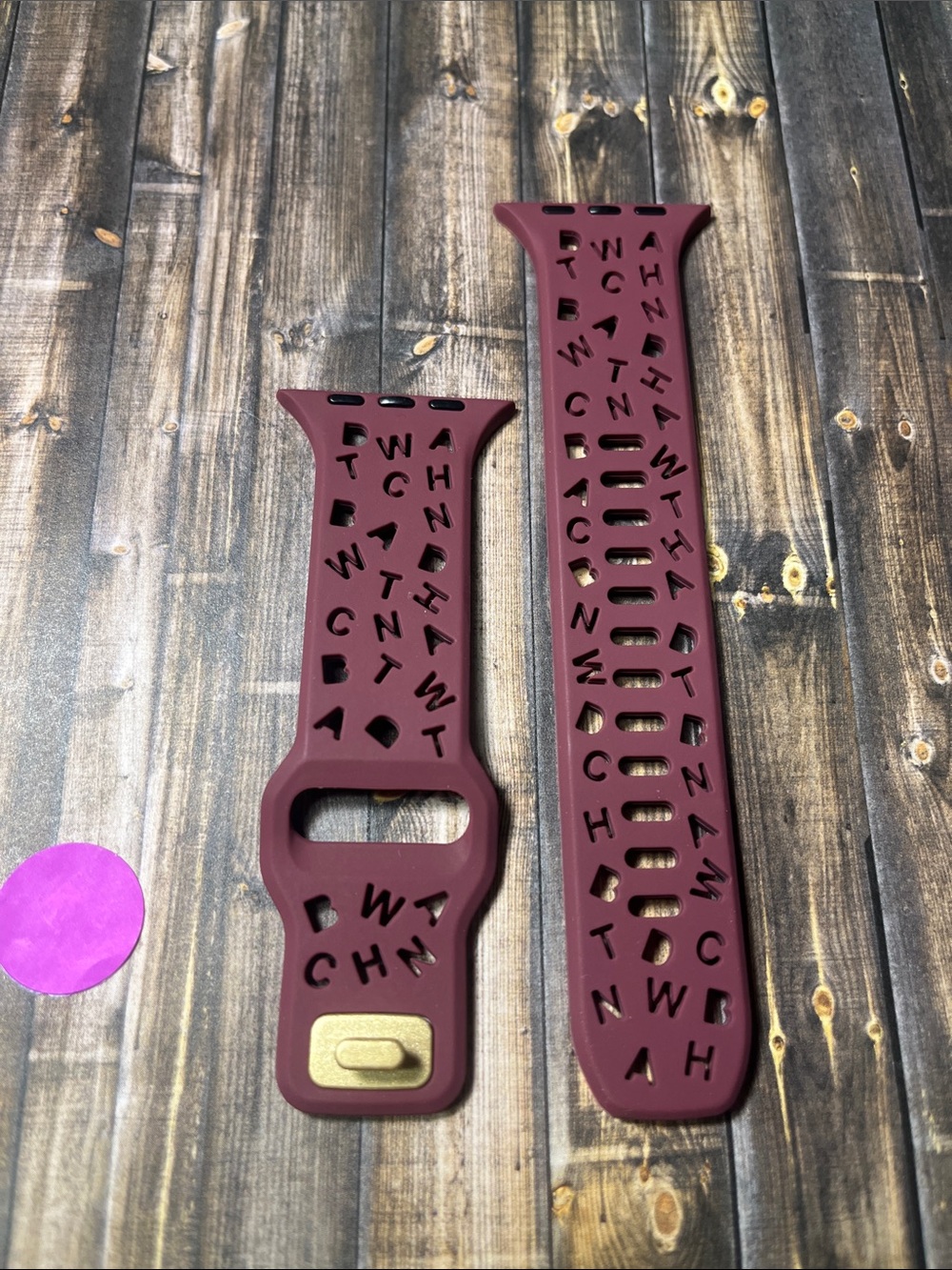 5for$10 Maroon Alphabet 44mm/45mm/49mm Apple Watchband Accessories NWT